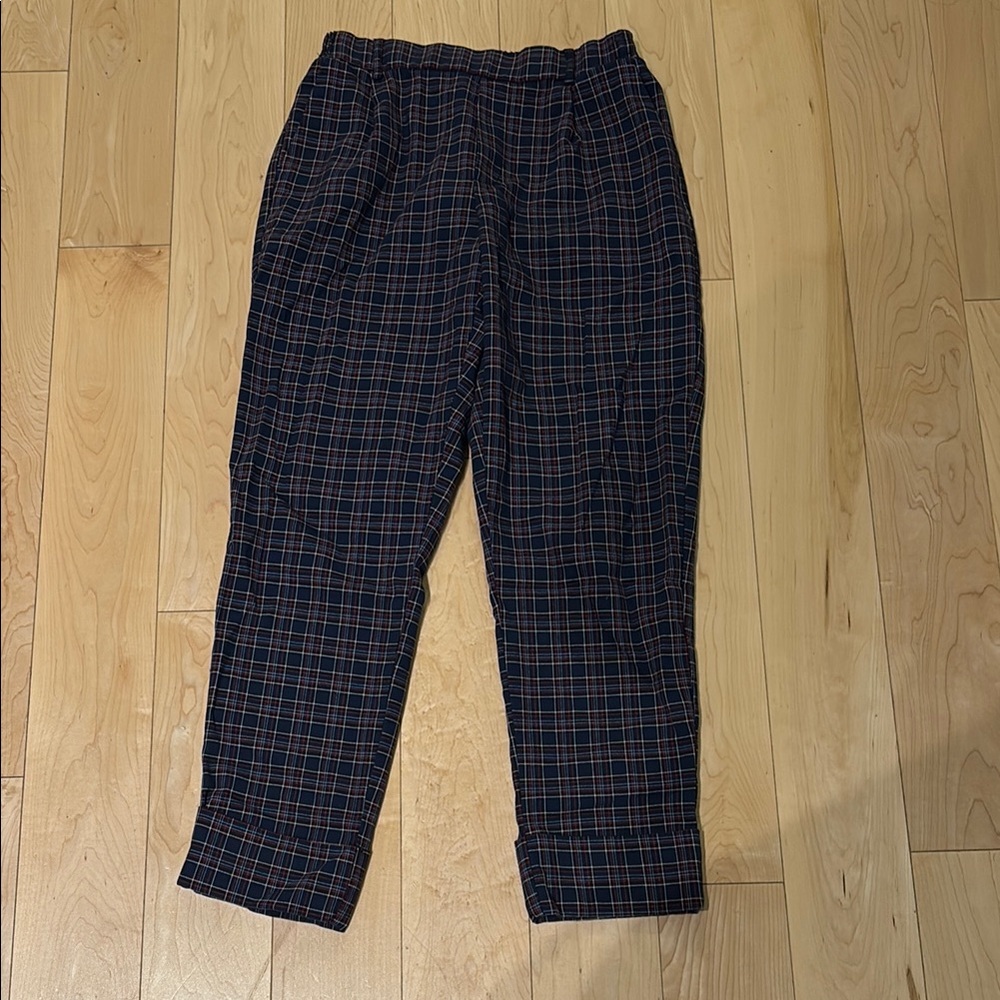 Bershka Blue and Red Trousers